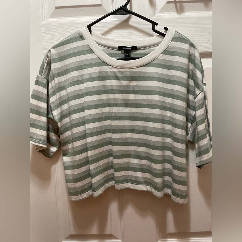 NWT Forever 21 striped crop top